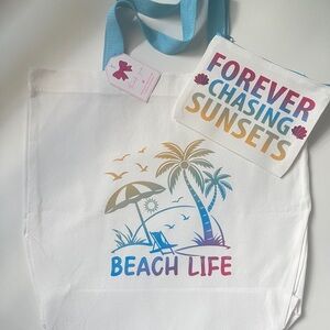 Beach Life Tote and Pouch Set